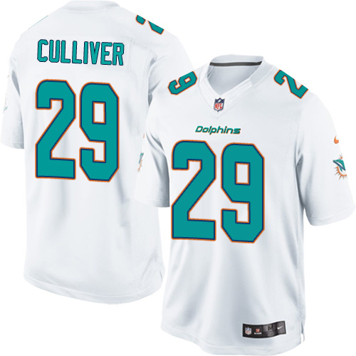 Youth Elite Chris Culliver Nike Jersey White Road - #29 NFL Miami Dolphins